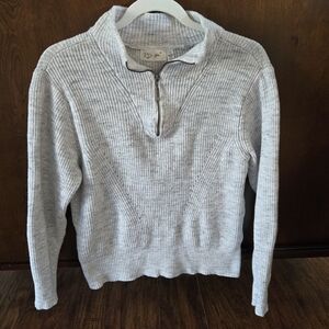 RD Style Gray Quarter-Zip Women's Sweater